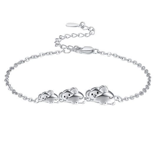 Sterling Silber Koala-Anhänger Armband