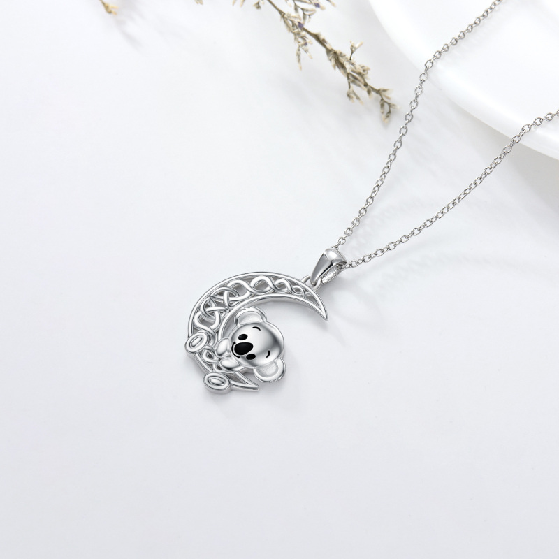 Sterling Silver Koala Pendant Necklace-4