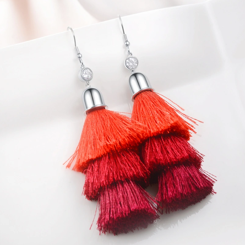 Pendientes colgantes de plata de ley con forma de farol para mujer-4