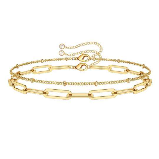 Pulsera de plata de ley 925 con capas de clip y cadena de eslabones, regalos de joyería para mujeres y niñas