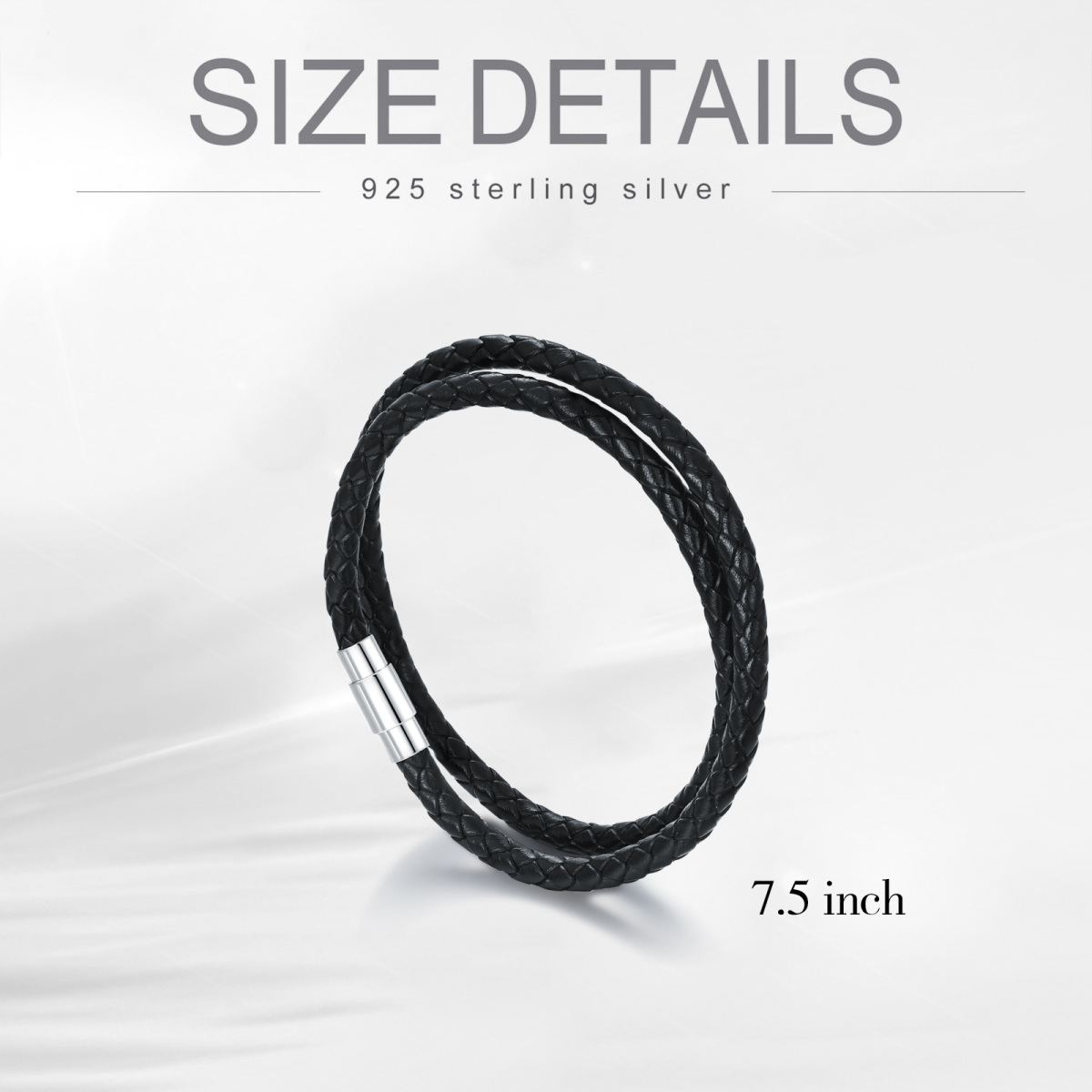 Bracelet en argent sterling pour hommes-5