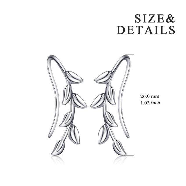 Boucles d'oreilles en argent Sterling Leaves Climber-5