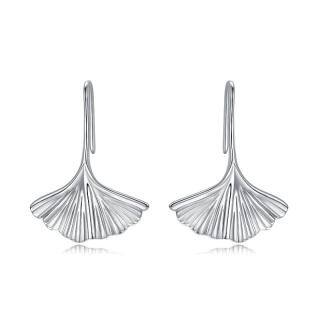 Sterling Silver Leaves Drop Earrings-51