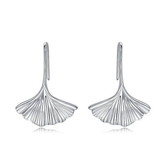 Sterling Silver Leaves Drop Earrings