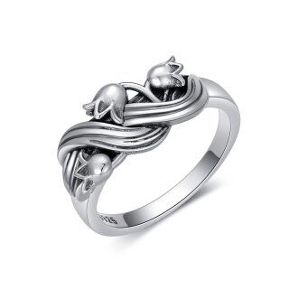 Sterling Silver Lily Of The Valley Ring-4