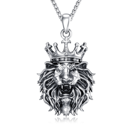 Collier avec pendentif lion en argent sterling