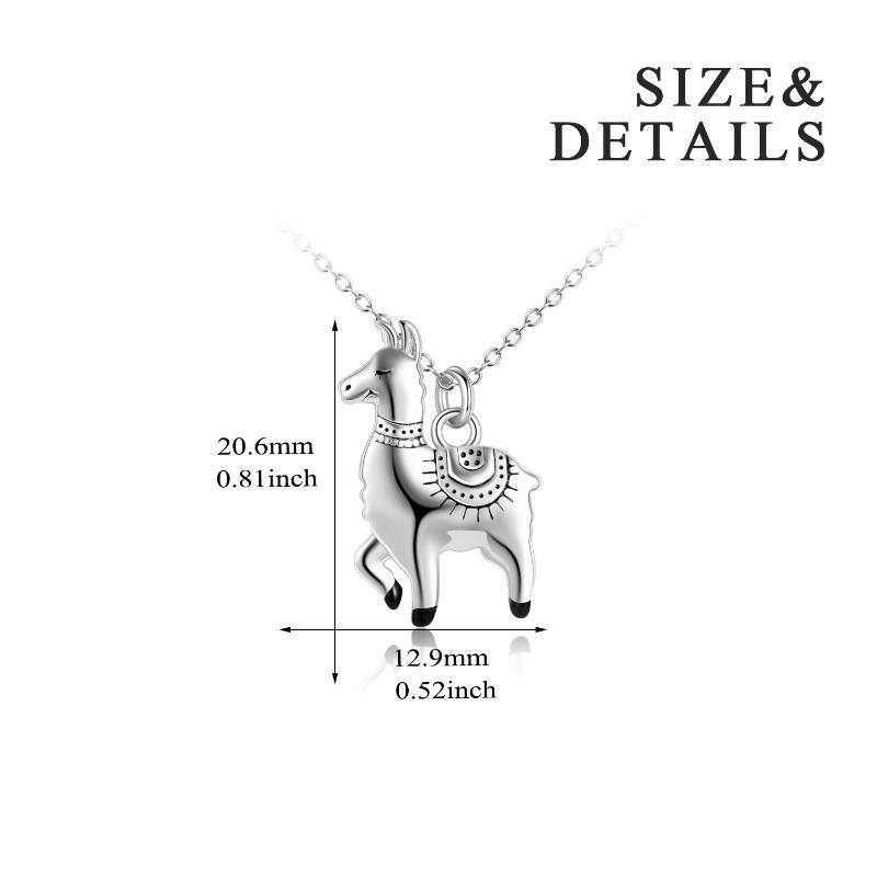 Sterling Silber Llama Anhänger Halskette-5