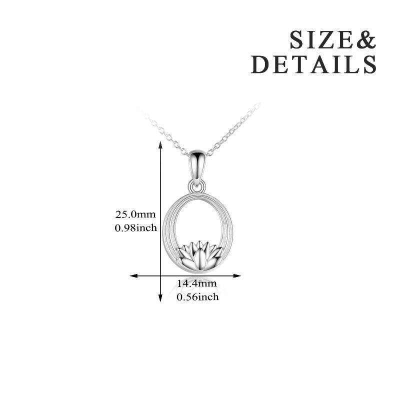 Collier Urne Lotus en argent sterling-5