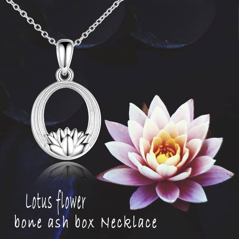 Collier Urne Lotus en argent sterling-6