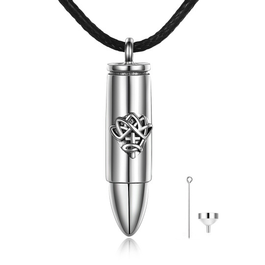 Collier Urne Lotus en argent pour cendres