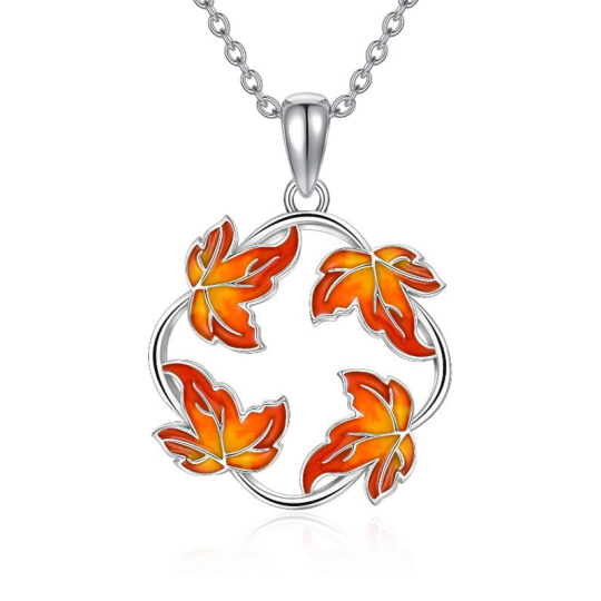 Sterling Silver Maple Leaf Pendant Necklace