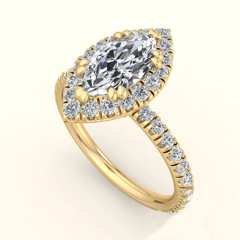 Sterling zilveren Marquise-vormige Moissanite gepersonaliseerde gravure verlovingsring-8