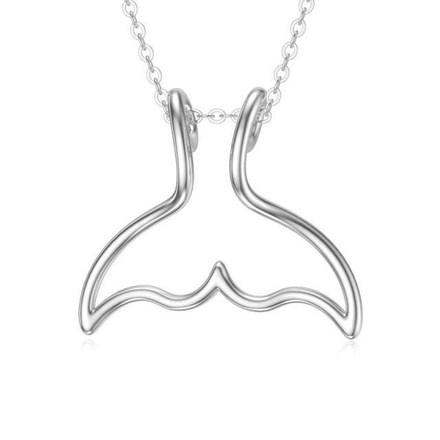 Collier en argent sterling avec queue de sirène et pendentif porte-bagues-1