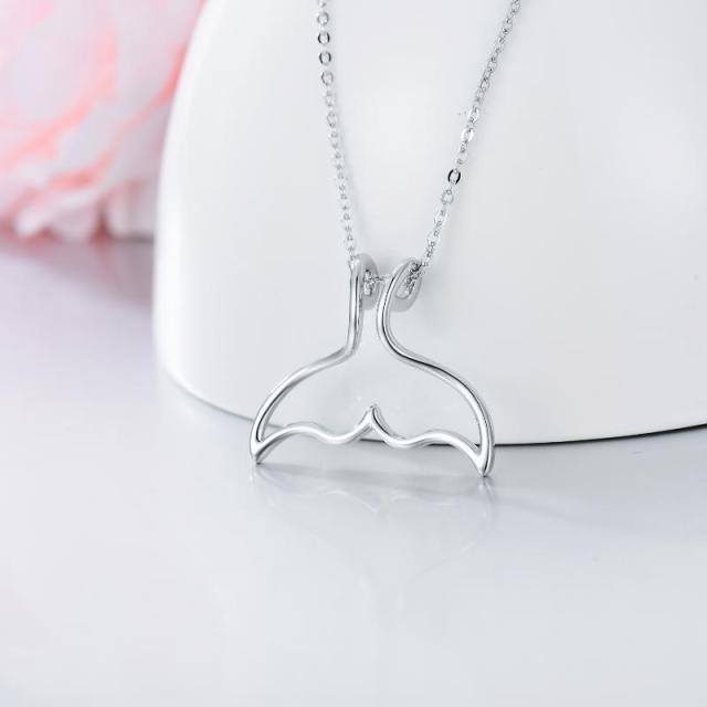 Collier en argent sterling avec queue de sirène et pendentif porte-bagues-4