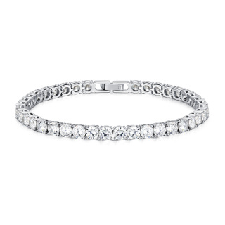 Sterling Silver Moissanite Chain Bracelet-4