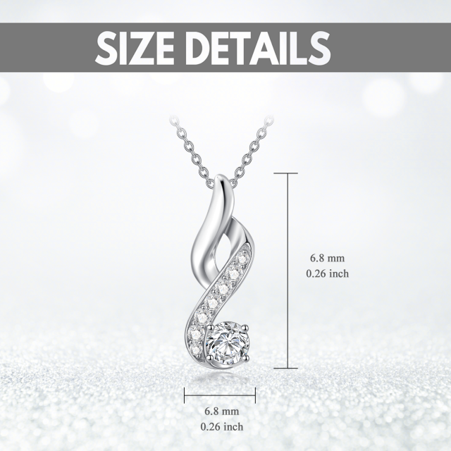 Collier en argent sterling Moissanite Infinity Symbol (symbole de l'infini)-5