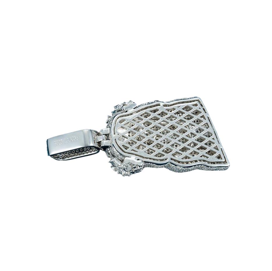 Sterling Silver Moissanite Jesus Piece Iced Out Pendant Charms-3