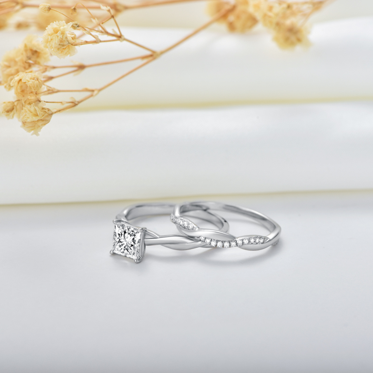 Bague en argent sterling avec moissanite-4