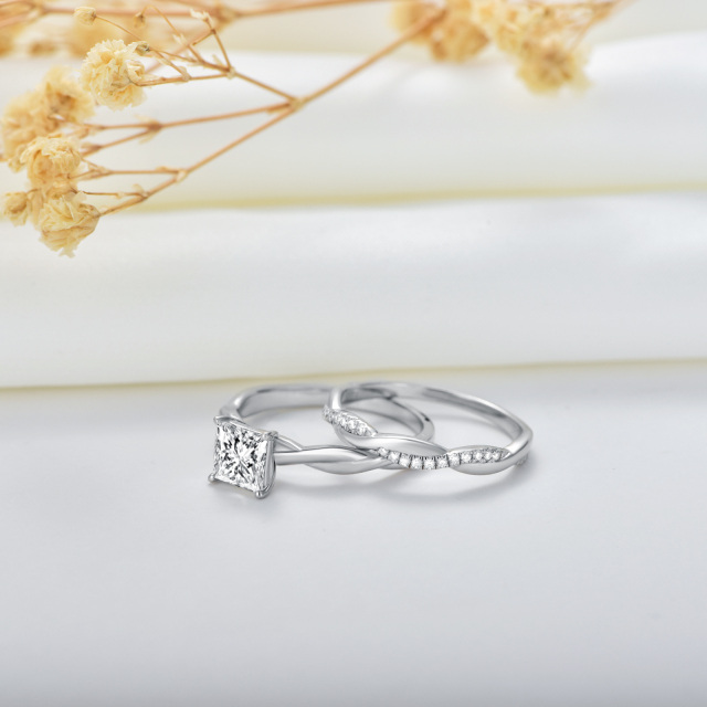 Bague en argent sterling avec moissanite-4