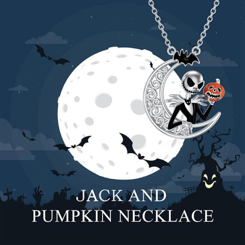 Colar com pingente de Jack Skellington e abóbora – melhor presente para o Halloween-6