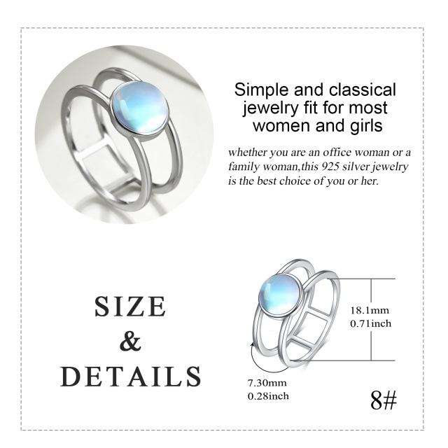 Sterling Silver Moonstone Ring-4