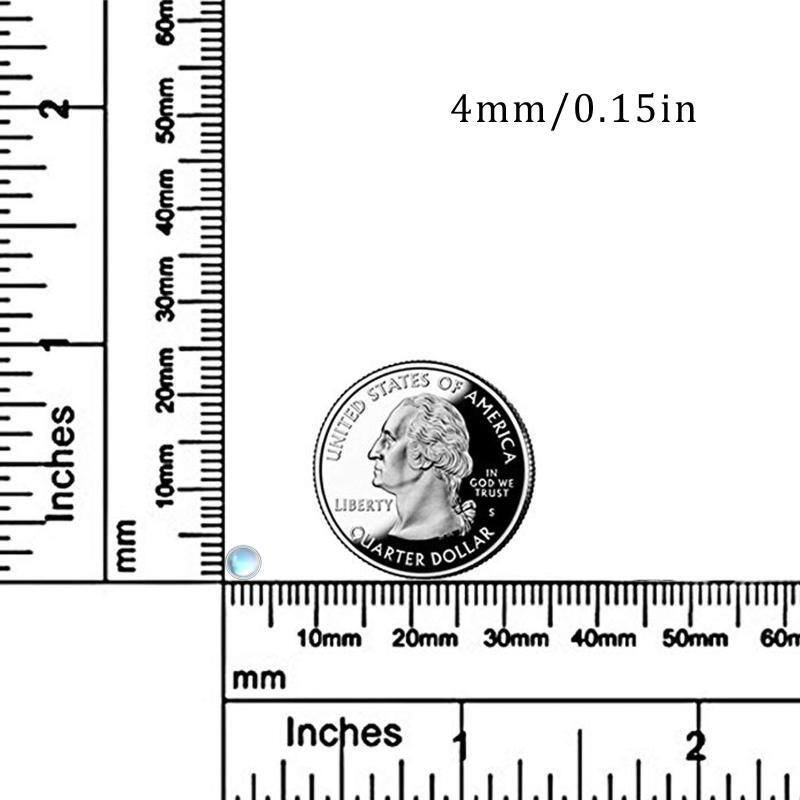 Aretes de plata de ley con piedra lunar-6