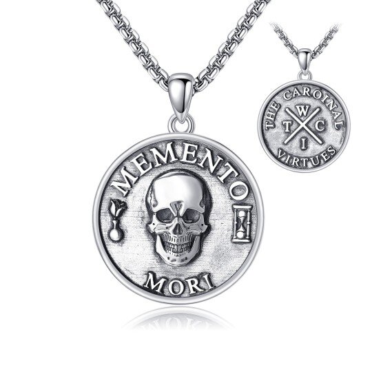 Collana con ciondolo Mori in argento sterling per uomo