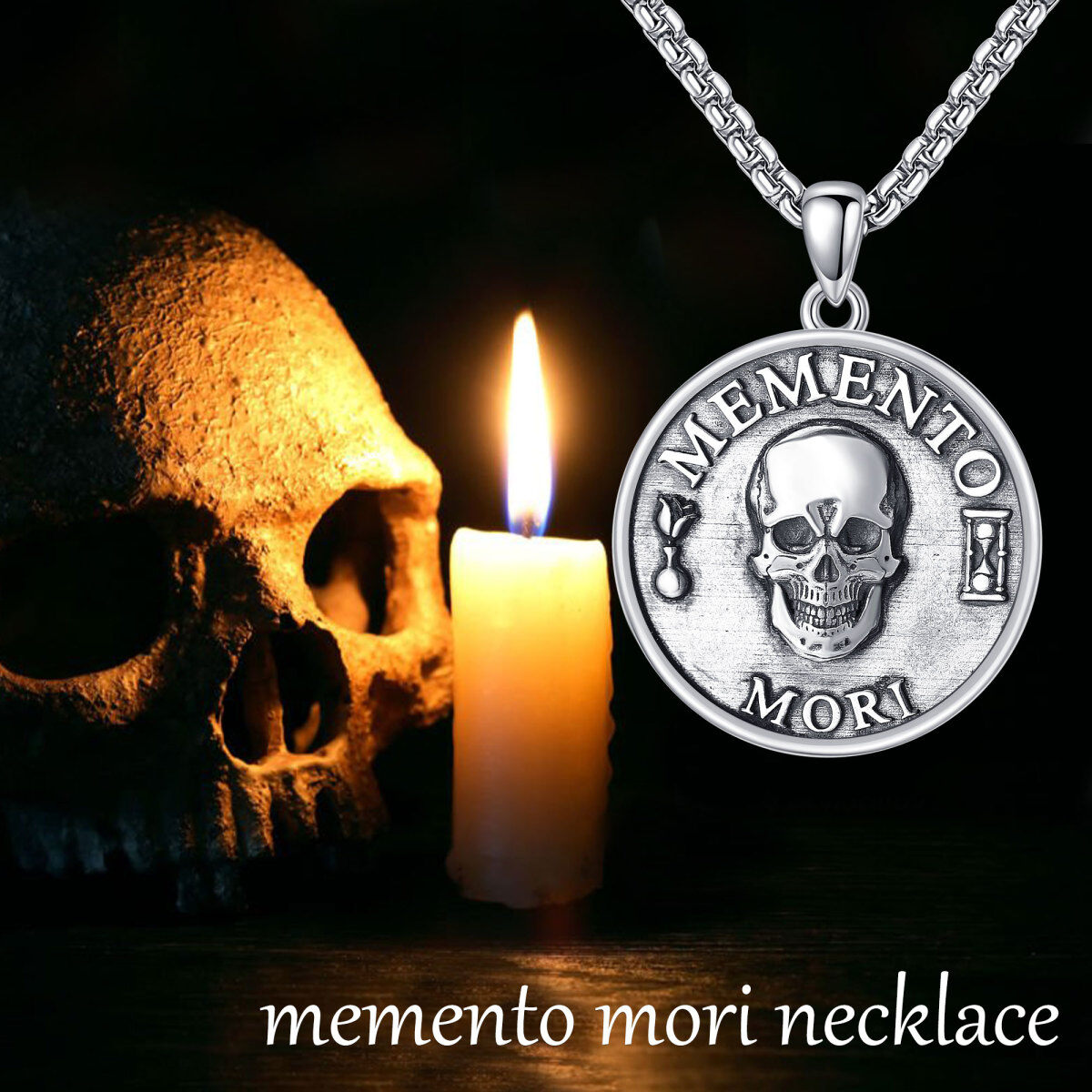 Sterling Silver Mori Pendant Necklace for Men-6