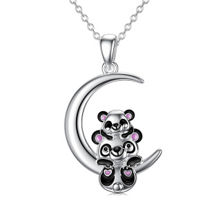 Sterling Silver Mother & Daughter Pendant Necklace-16