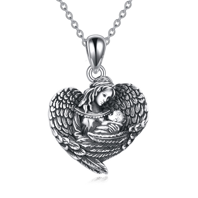 Collana con ciondolo madre in argento sterling-1