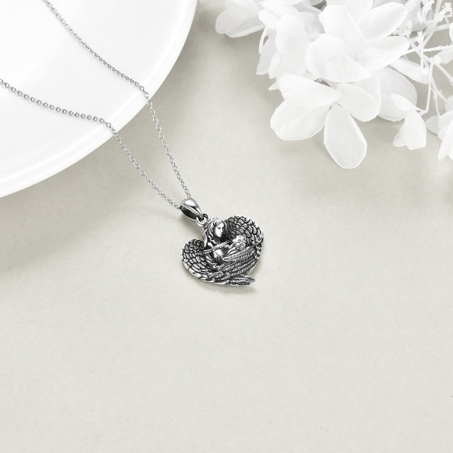 Collana con ciondolo madre in argento sterling-4