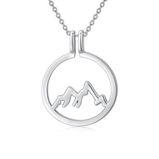 Sterling Silver Mountains Pendant Necklace