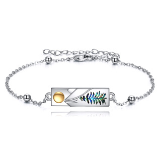 Sterling Silver Mountains Charm Bracelet-4