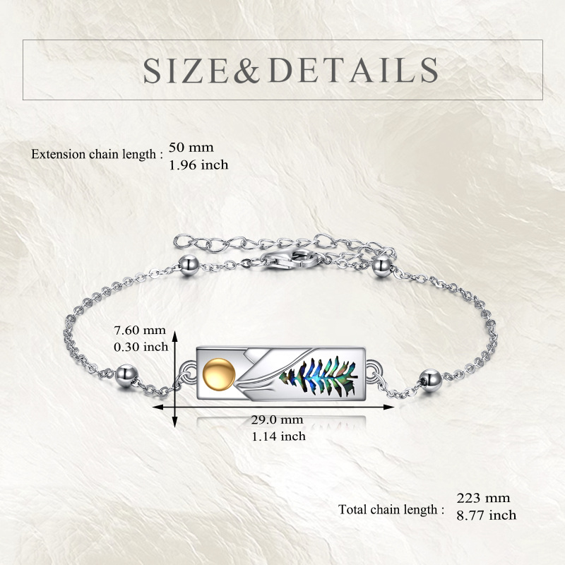 Sterling Silver Mountains Charm Bracelet-5