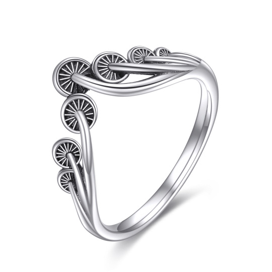 Bague champignon en argent sterling