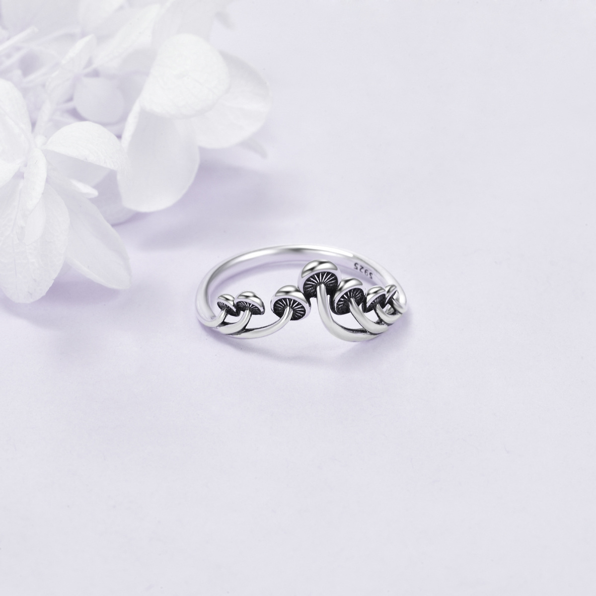 Sterling Silver Mushroom Ring-4