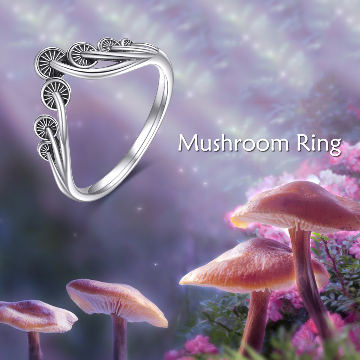 Sterling Silver Mushroom Ring-6