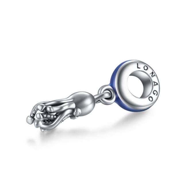 Sterling Silber Oktopus baumeln Charme-4