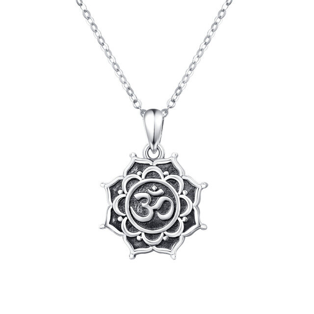 Sterling zilveren Ohm Urn ketting voor as-1