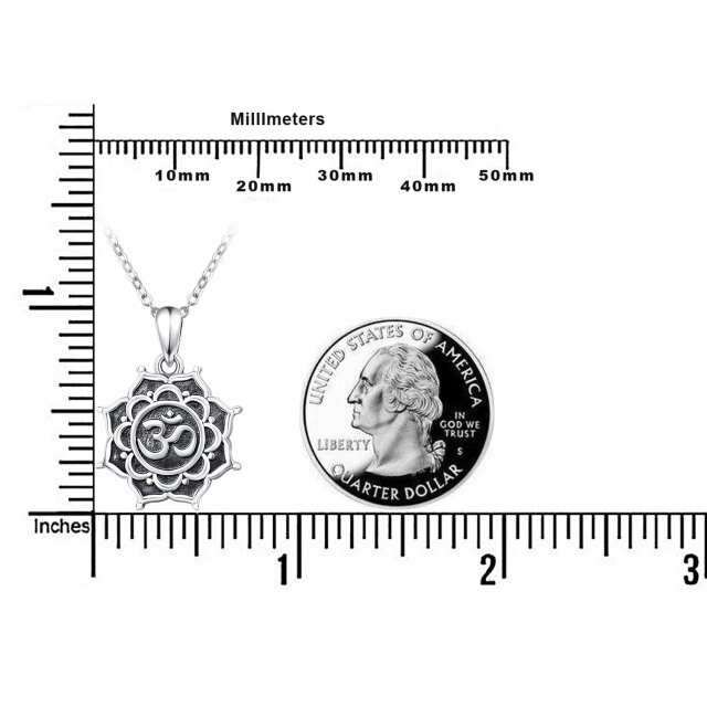 Sterling zilveren Ohm Urn ketting voor as-7