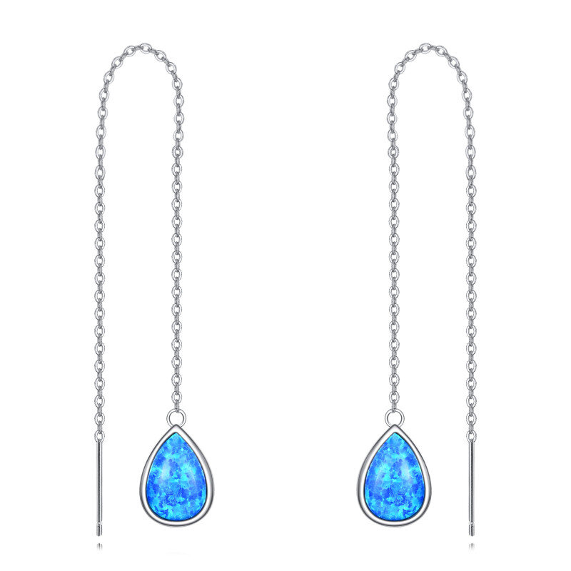 Brincos de opala de prata esterlina para mulheres-13