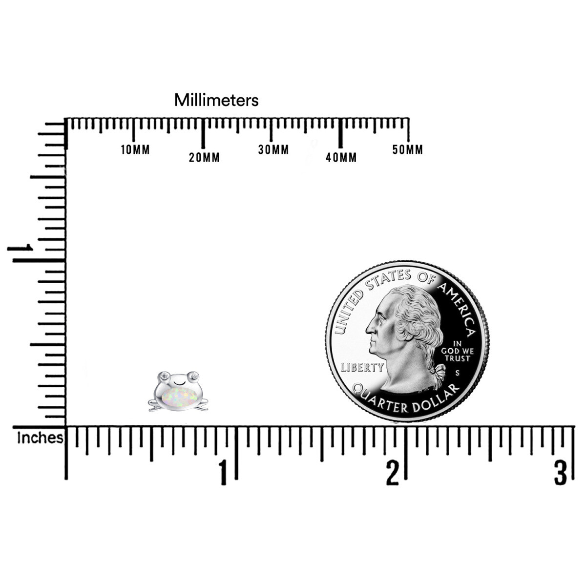 Ohrstecker Frosch aus Sterlingsilber mit Opal-6