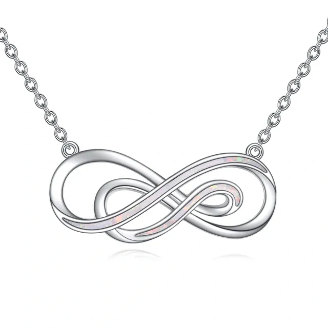 Collana con ciondolo a forma di simbolo dell'infinito in argento sterling-1