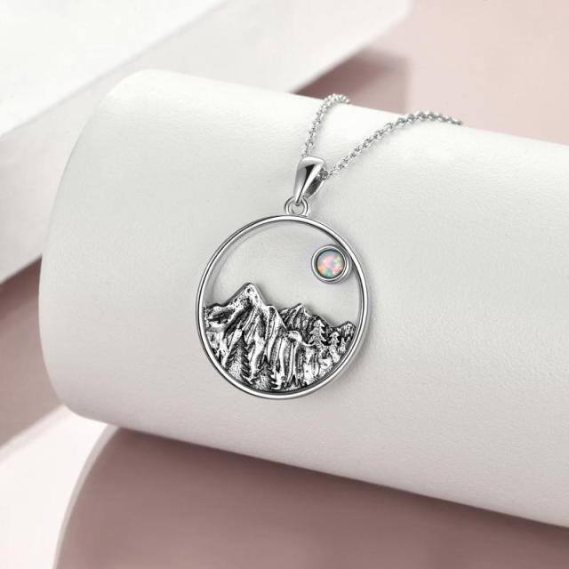 Collier en argent sterling avec pendentif Montagnes d'Opale-3