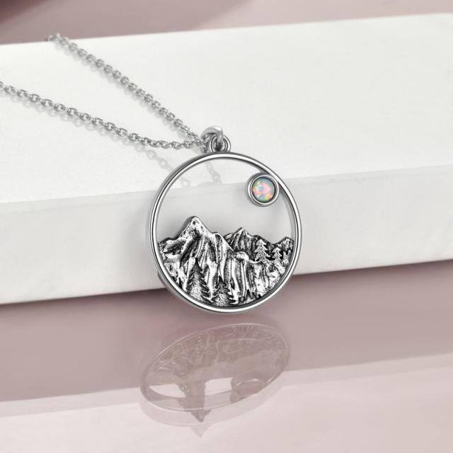 Collier en argent sterling avec pendentif Montagnes d'Opale-4