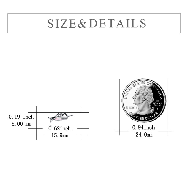 Opal-Narwal-Ohrstecker aus Sterlingsilber-5