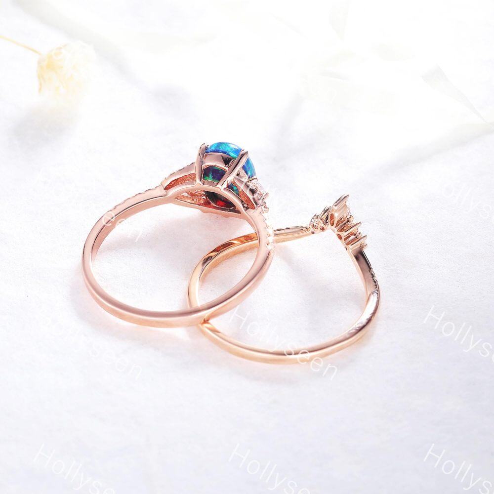 Sterling Silver Opal Oval Shaped Ring-3