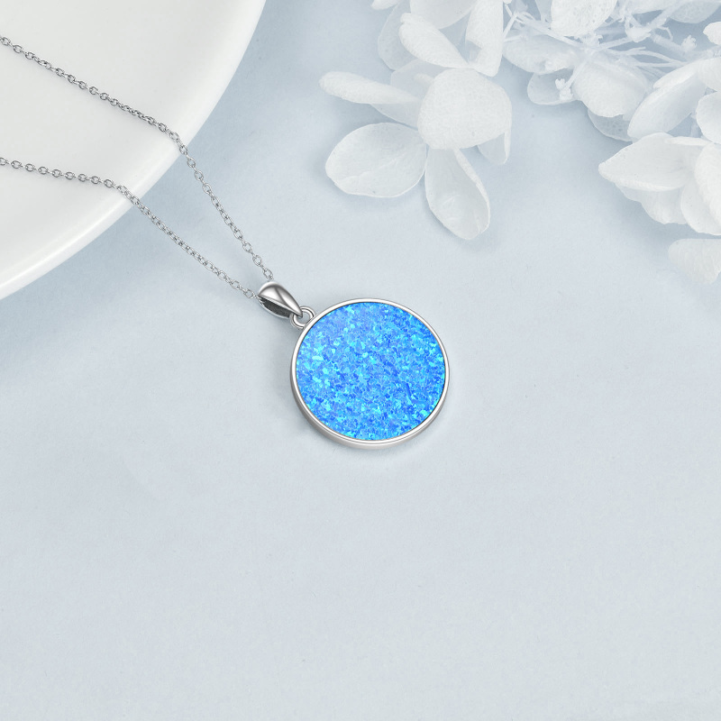 Colar de prata esterlina com pingente de tartaruga marinha e estrela do mar em opala-4