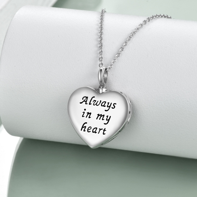 Collar de Plata de Ley Ópalo Árbol de la Vida y Urna Corazón para Cenizas con Palabra Grab-5