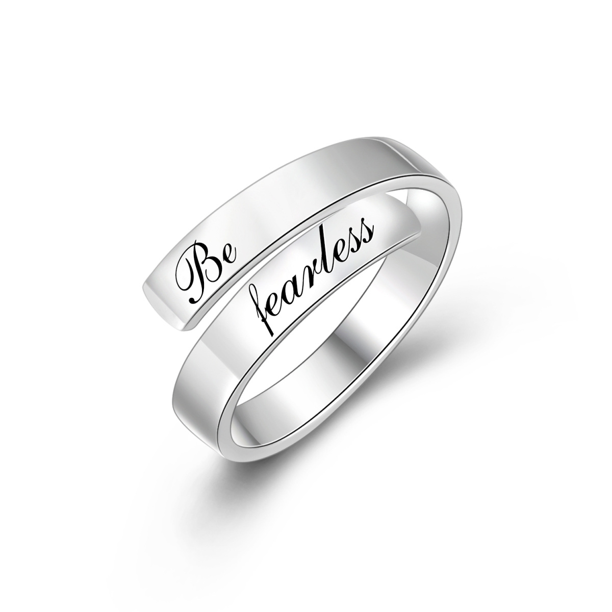 Bague ouverte en argent sterling-1